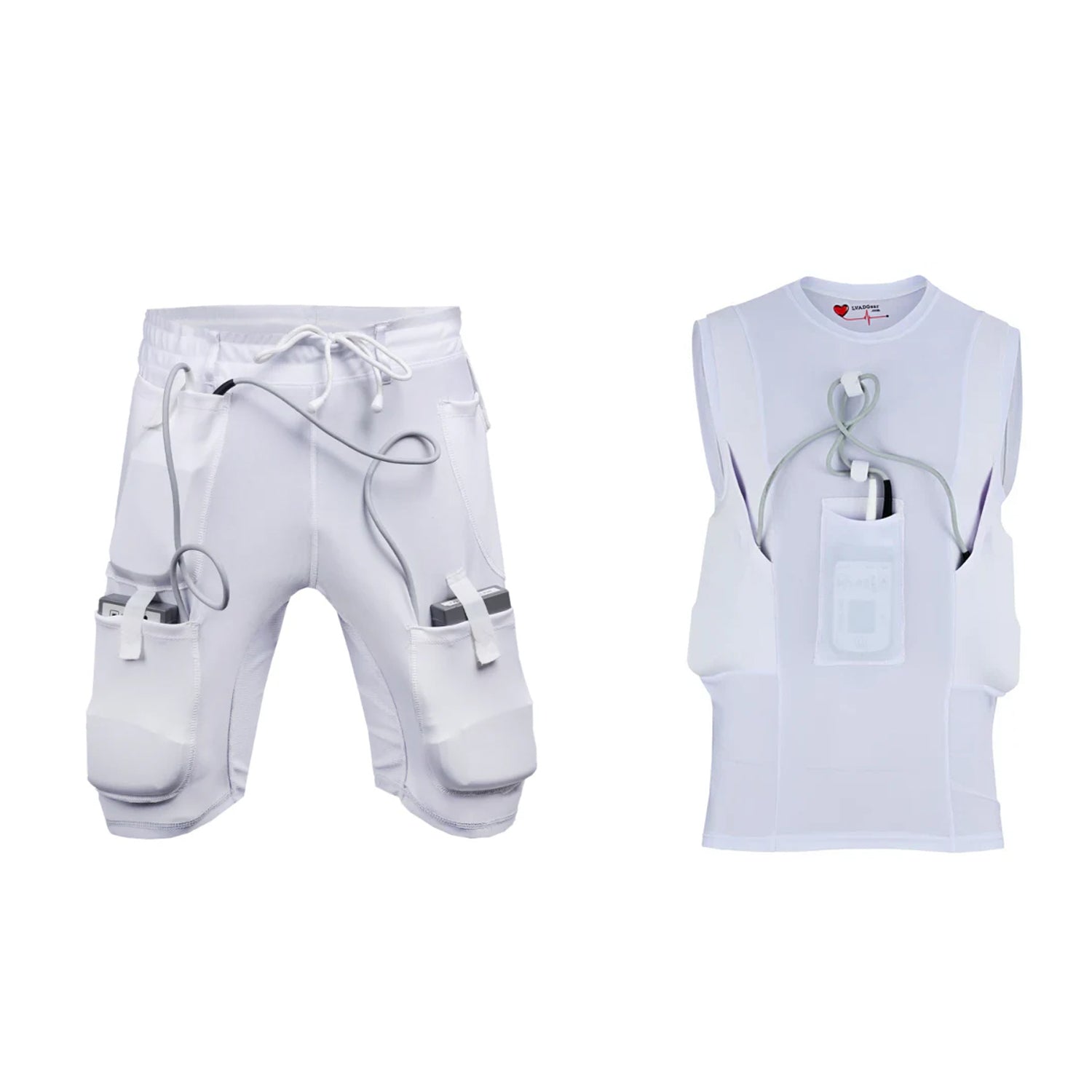 Lvad White Shorts and Tank Top Bundle